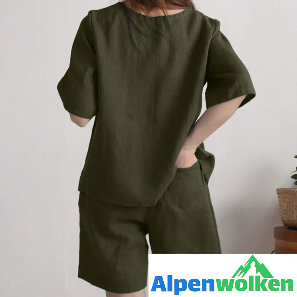 Alpenwolken - ✨💐Lockerer Shorts-Anzug in Übergröße💐✨