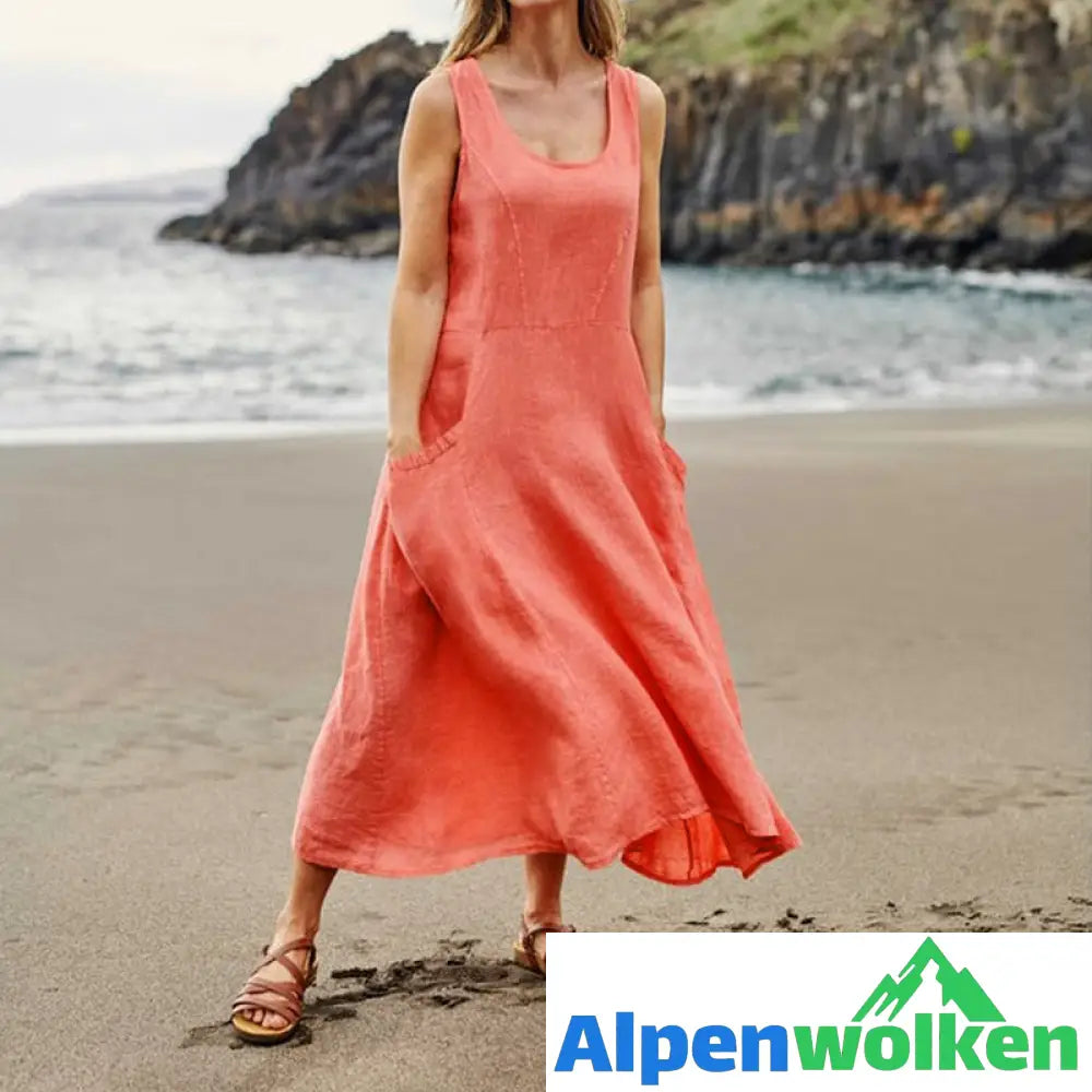 Alpenwolken - ✨💐Lockeres ärmelloses Kleid für Frauen