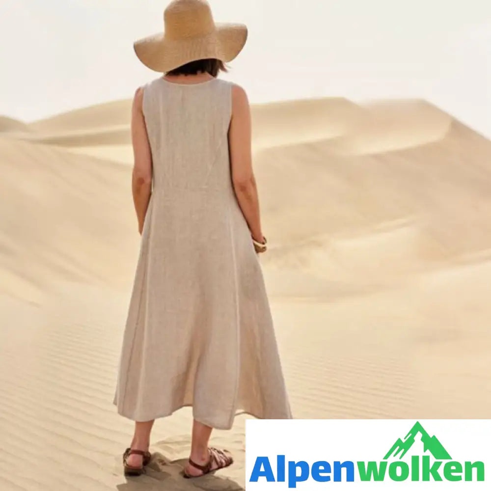 Alpenwolken - ✨💐Lockeres ärmelloses Kleid für Frauen