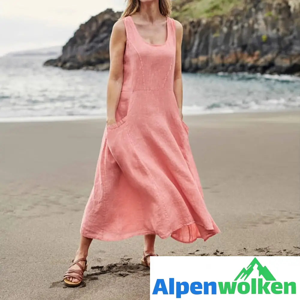 Alpenwolken - ✨💐Lockeres ärmelloses Kleid für Frauen