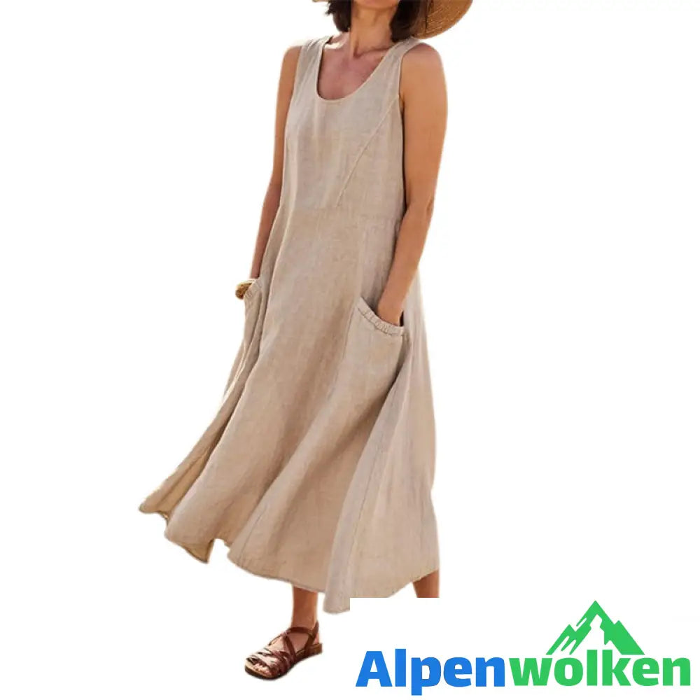 Alpenwolken - ✨💐Lockeres ärmelloses Kleid für Frauen