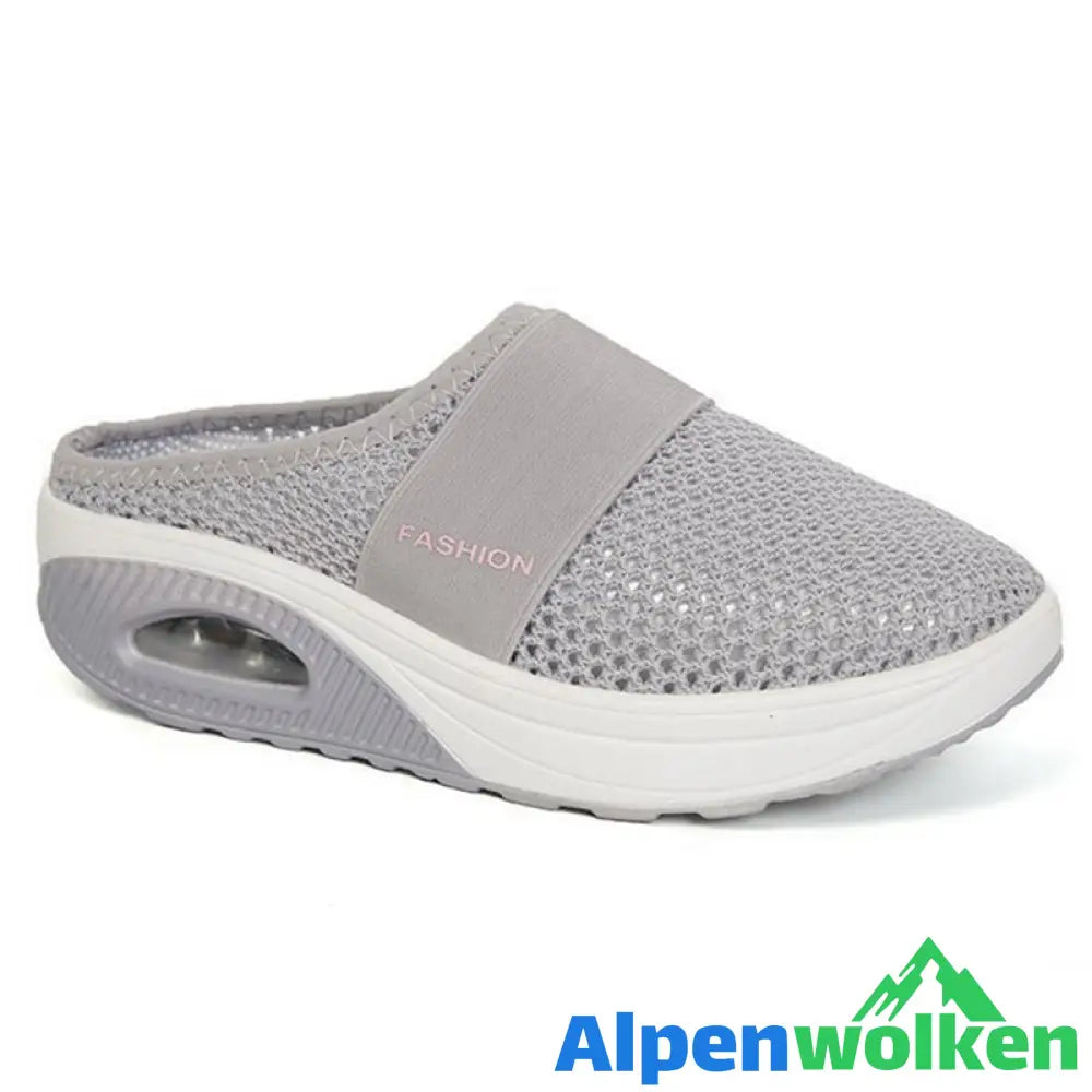 Alpenwolken - Luftkissen Slip-On Orthopädische Diabetiker-Wanderschuhe grau