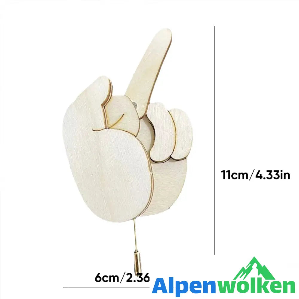 Alpenwolken - Lustige Fingerbrosche aus Holz