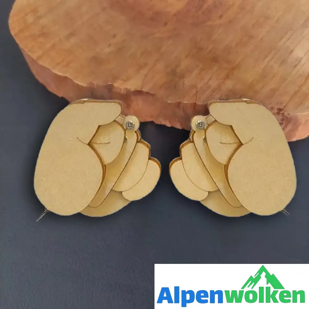 Alpenwolken - Lustige Fingerbrosche aus Holz