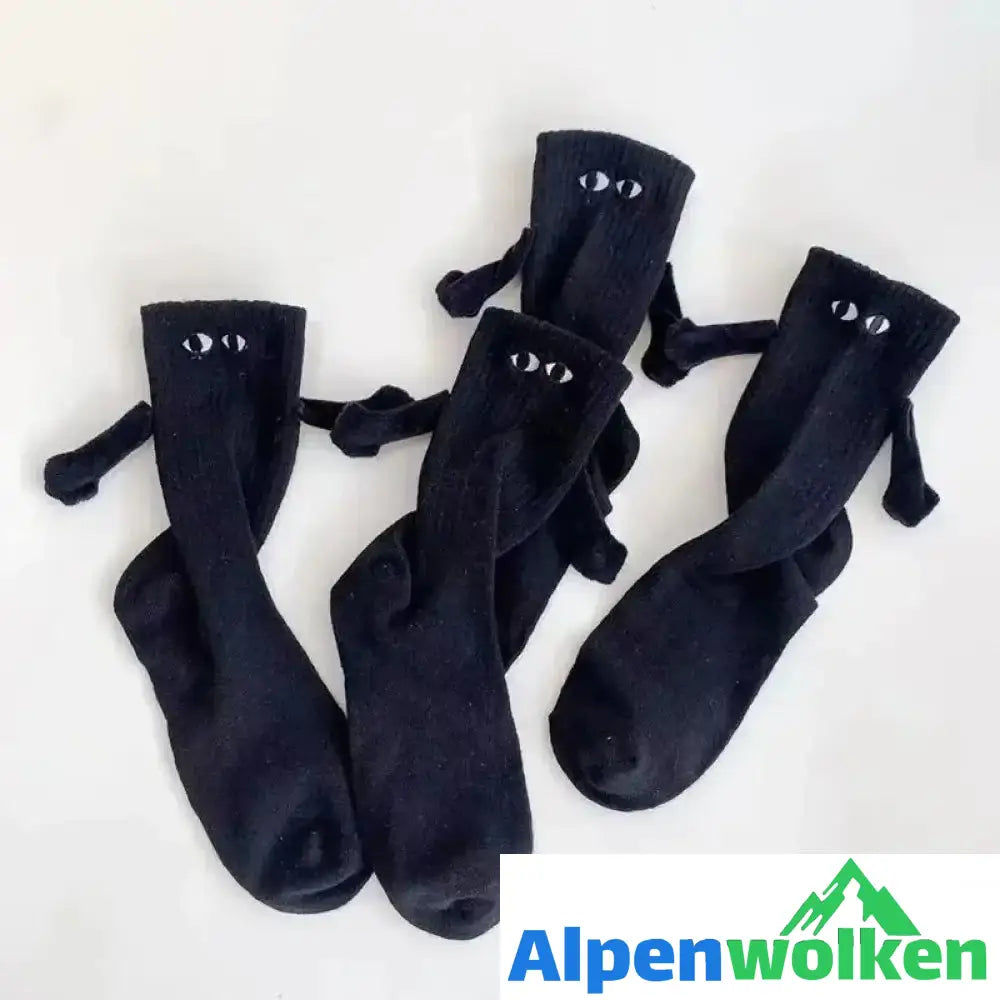 Alpenwolken - Lustige magnetische Socken 1 paar*schwarz