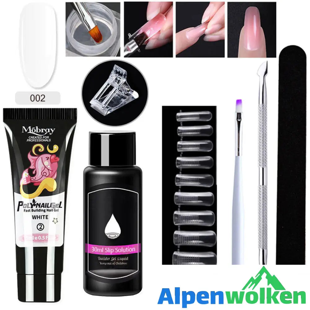 Alpenwolken - Luxuriöses Gel-Nagel-Set