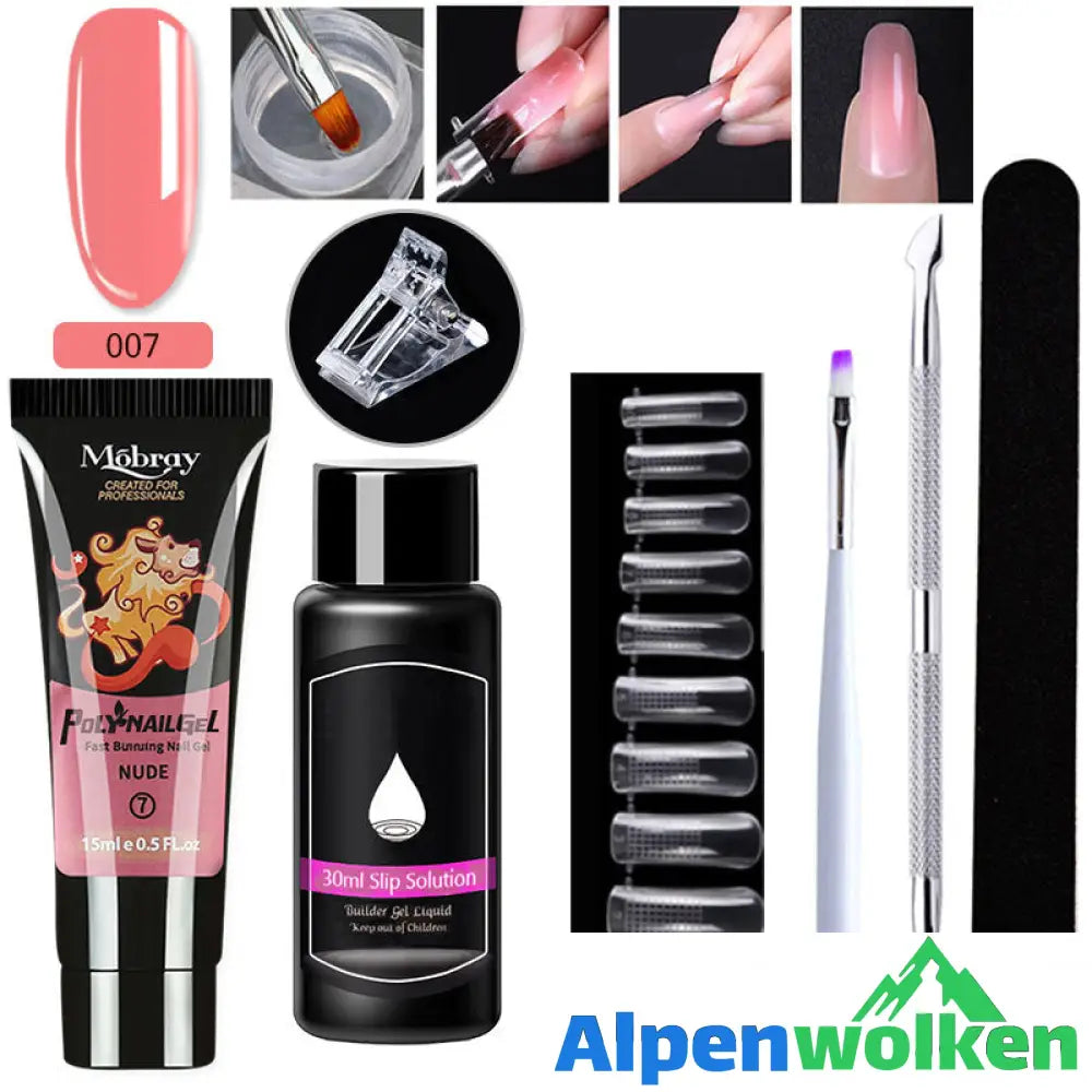 Alpenwolken - Luxuriöses Gel-Nagel-Set