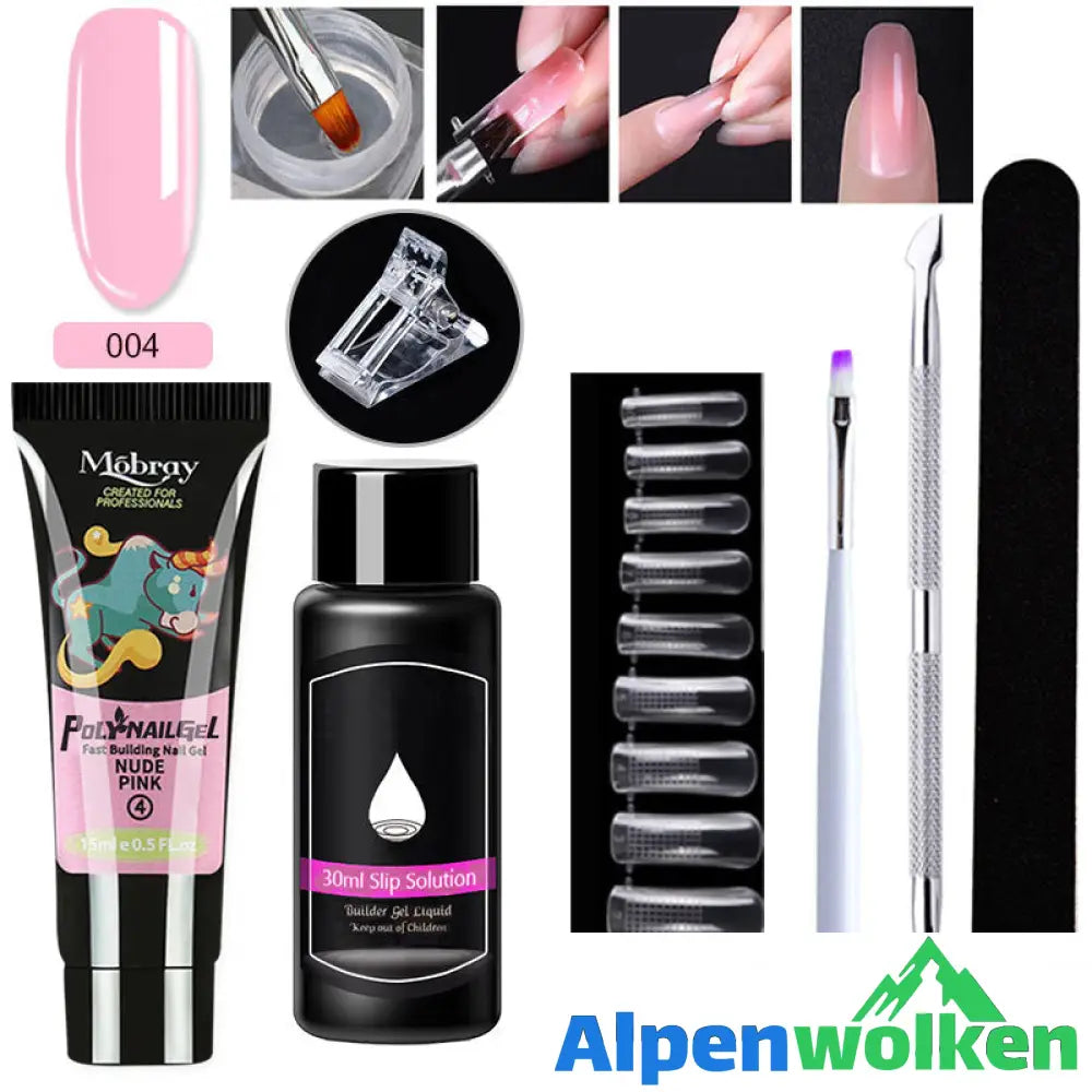 Alpenwolken - Luxuriöses Gel-Nagel-Set