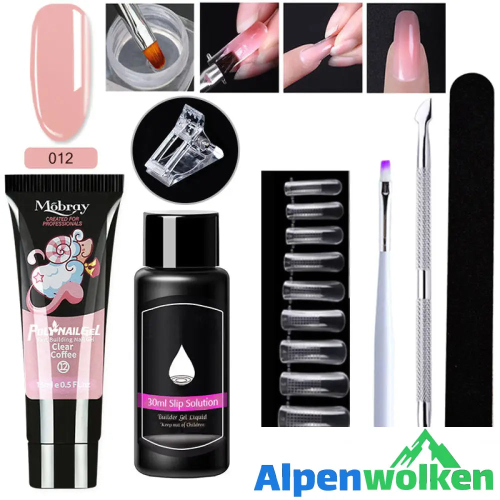 Alpenwolken - Luxuriöses Gel-Nagel-Set