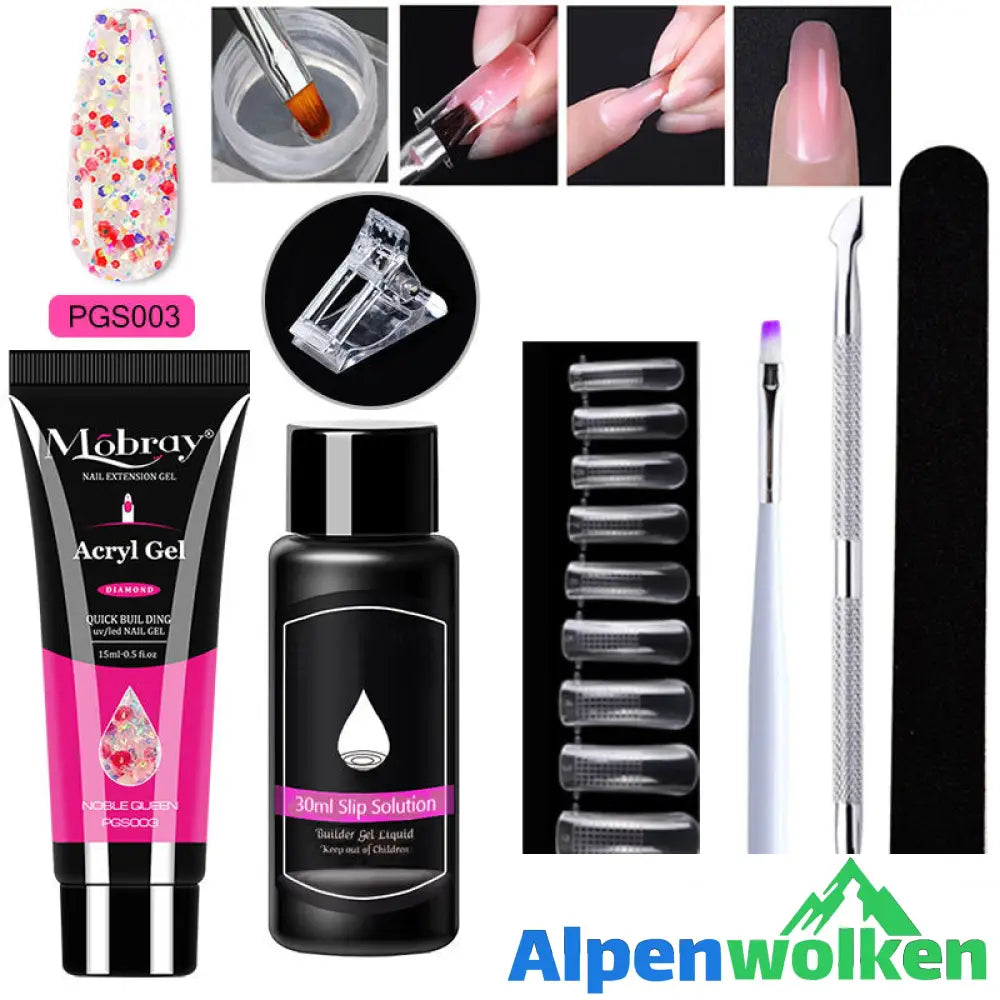 Alpenwolken - Luxuriöses Gel-Nagel-Set