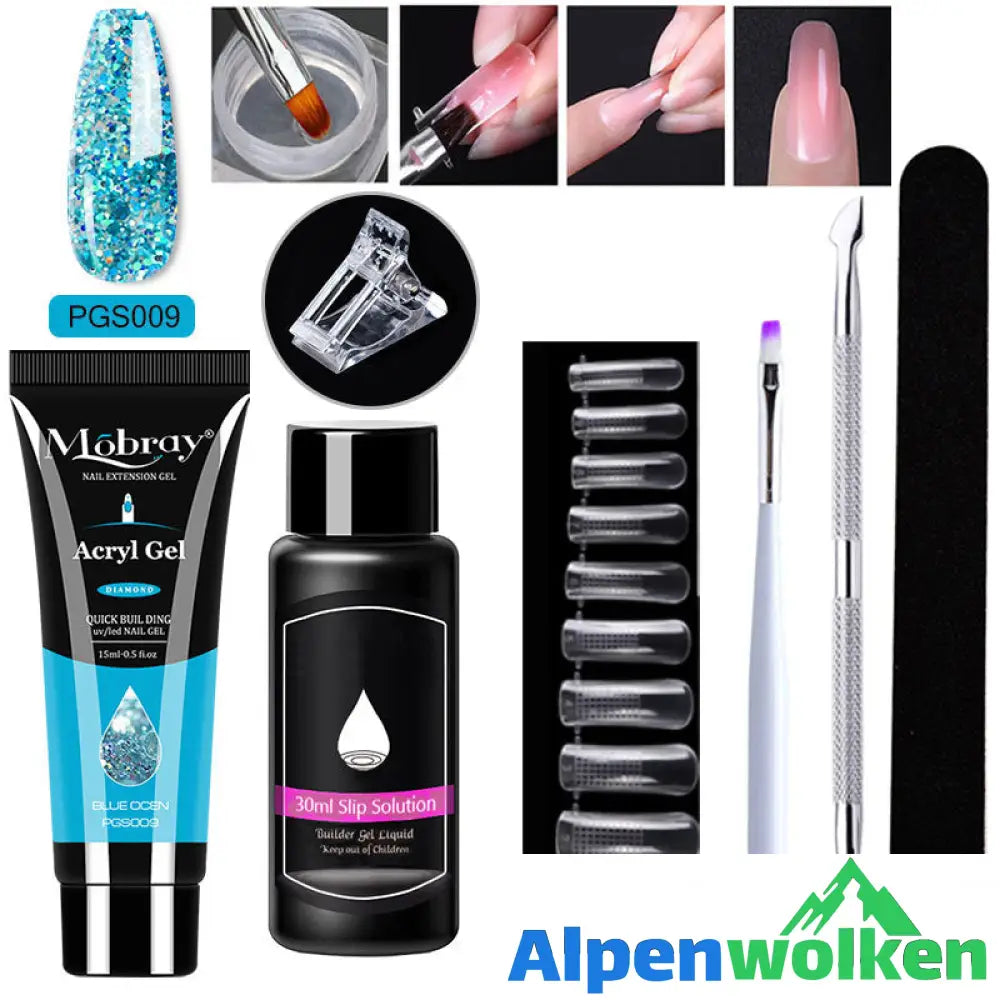 Alpenwolken - Luxuriöses Gel-Nagel-Set