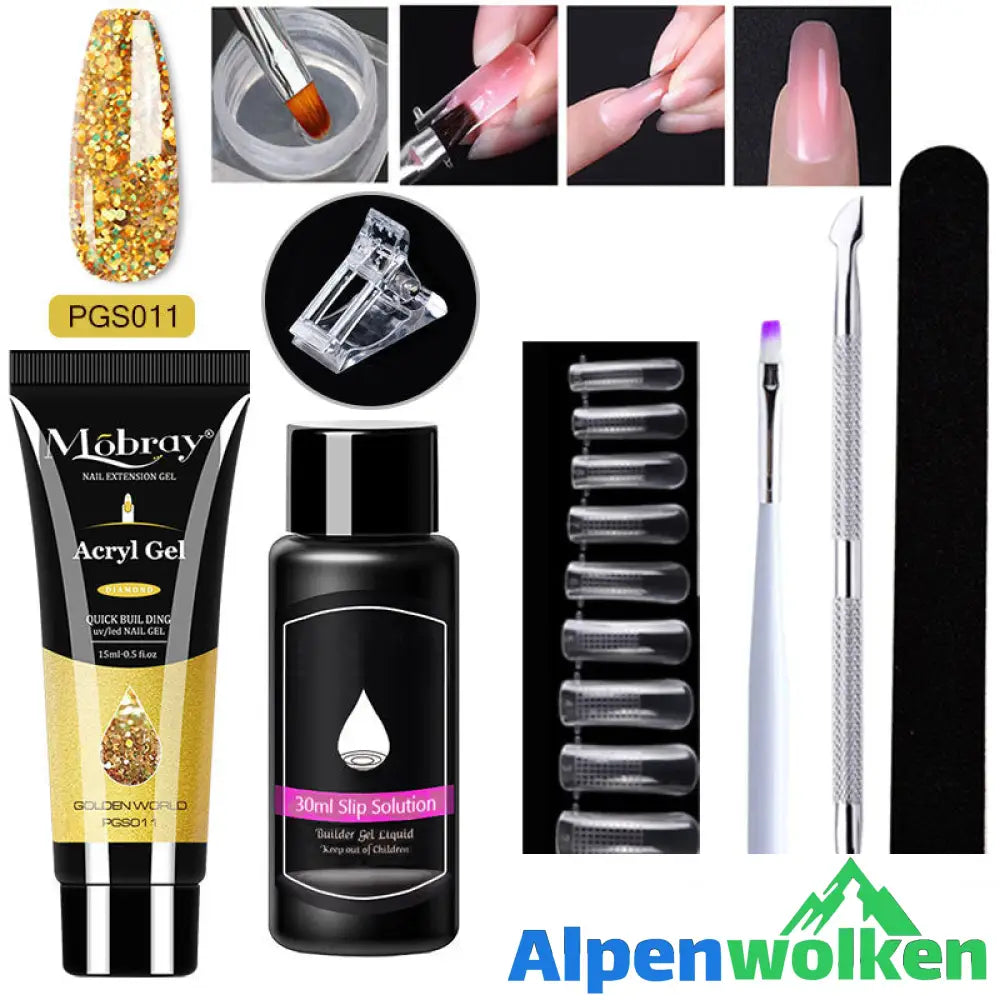 Alpenwolken - Luxuriöses Gel-Nagel-Set