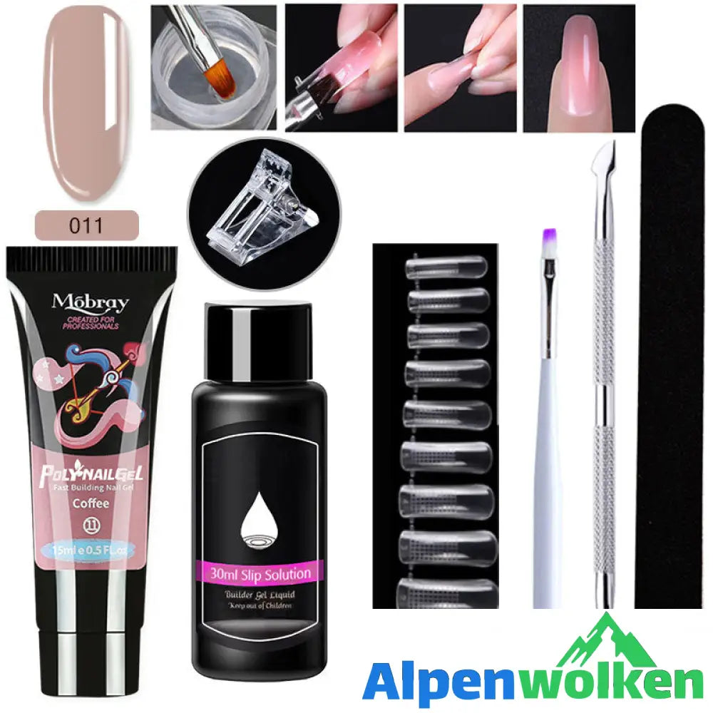 Alpenwolken - Luxuriöses Gel-Nagel-Set