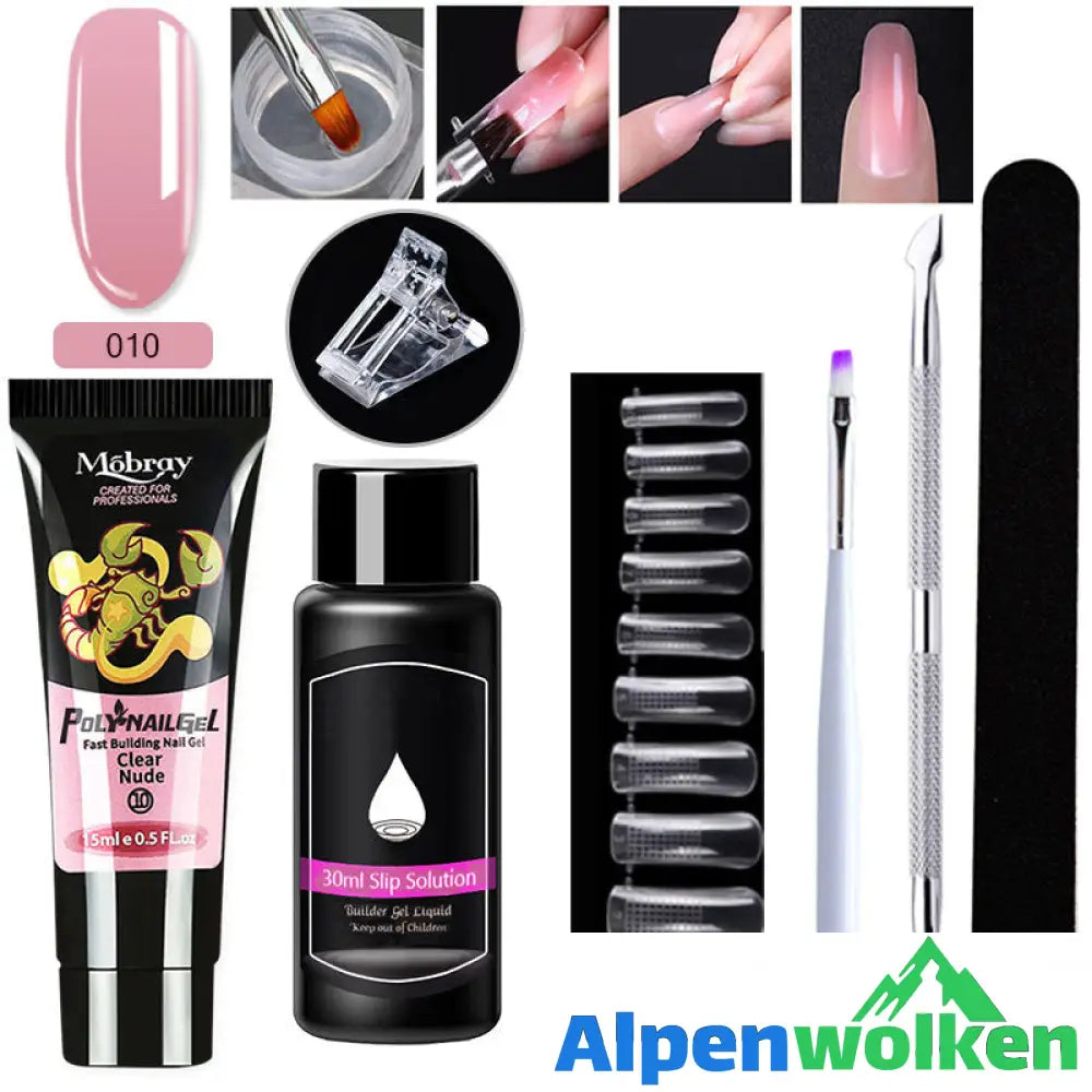 Alpenwolken - Luxuriöses Gel-Nagel-Set