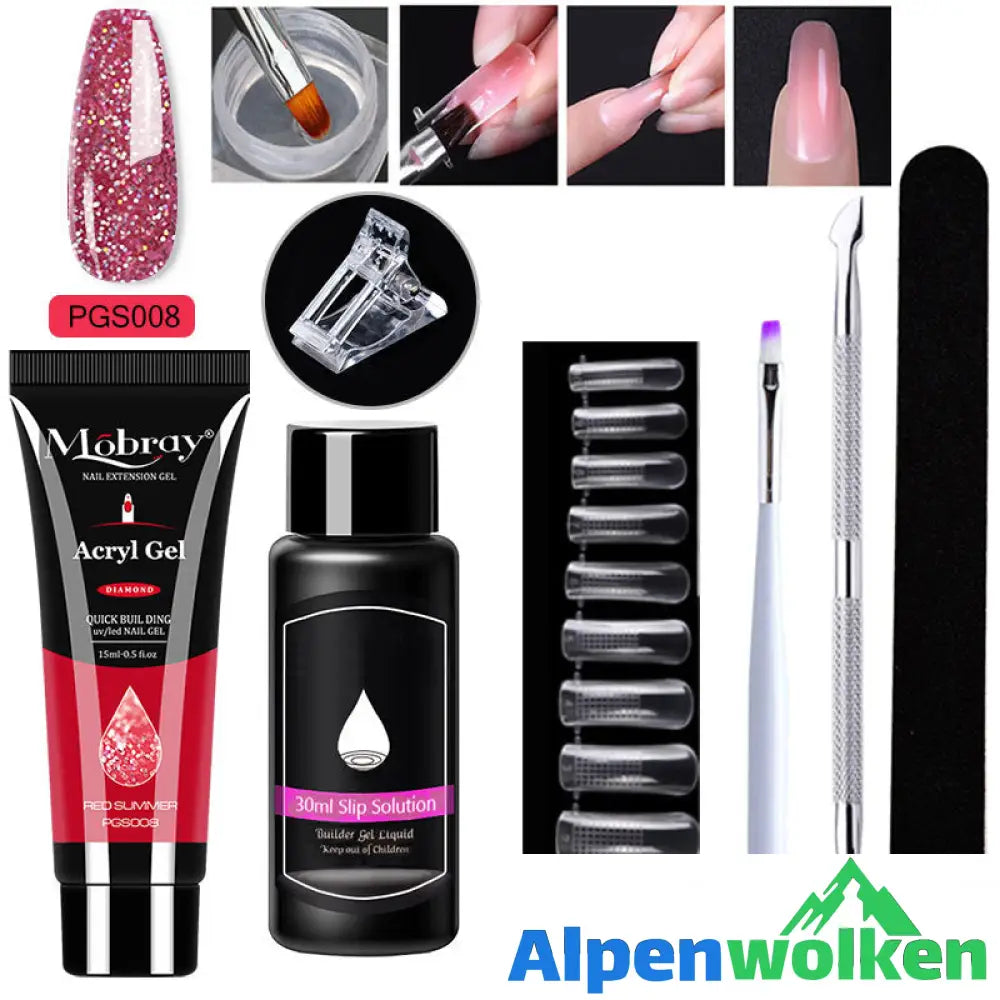 Alpenwolken - Luxuriöses Gel-Nagel-Set