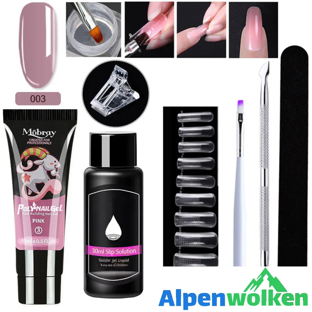 Alpenwolken - Luxuriöses Gel-Nagel-Set