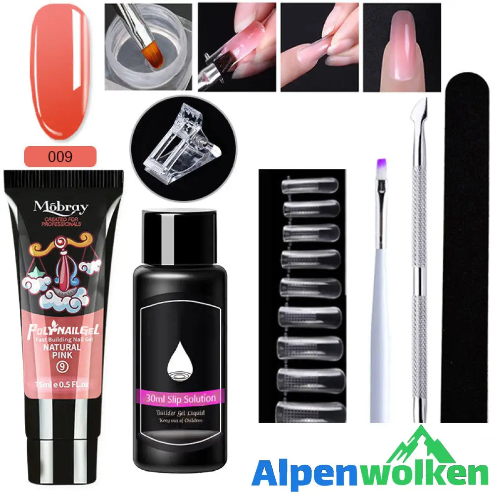 Alpenwolken - Luxuriöses Gel-Nagel-Set PGP009