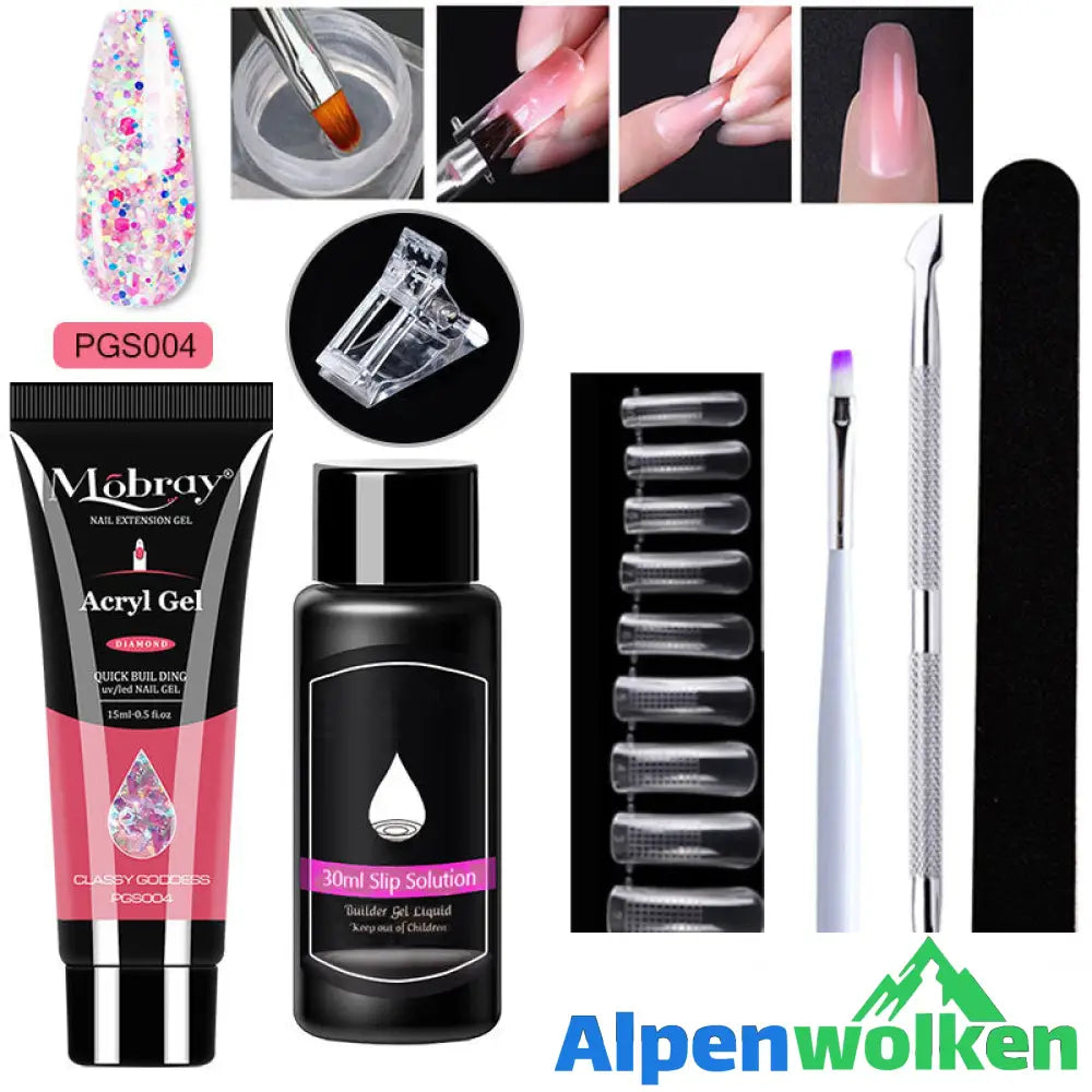 Alpenwolken - Luxuriöses Gel-Nagel-Set PGS004