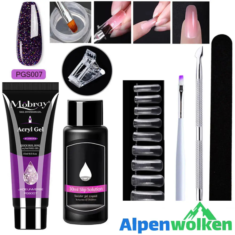 Alpenwolken - Luxuriöses Gel-Nagel-Set PGS007