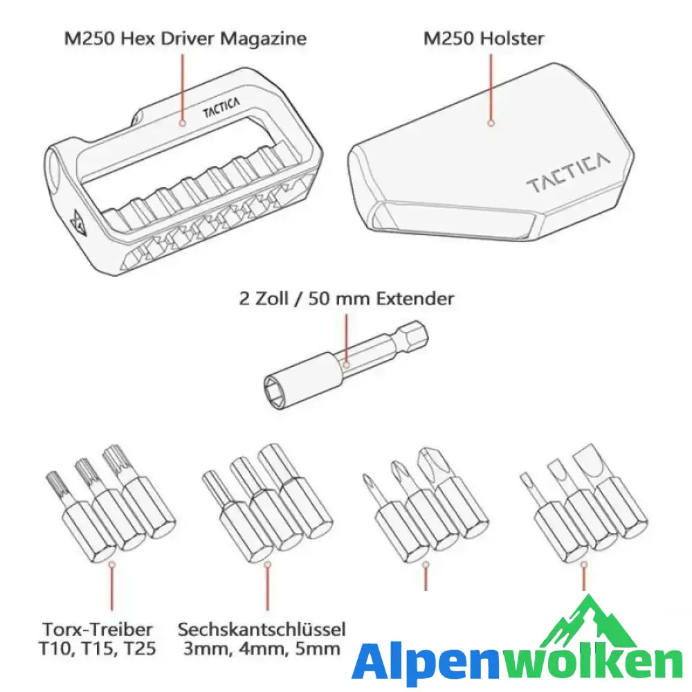 Alpenwolken - M250 Hex-Antriebssatz