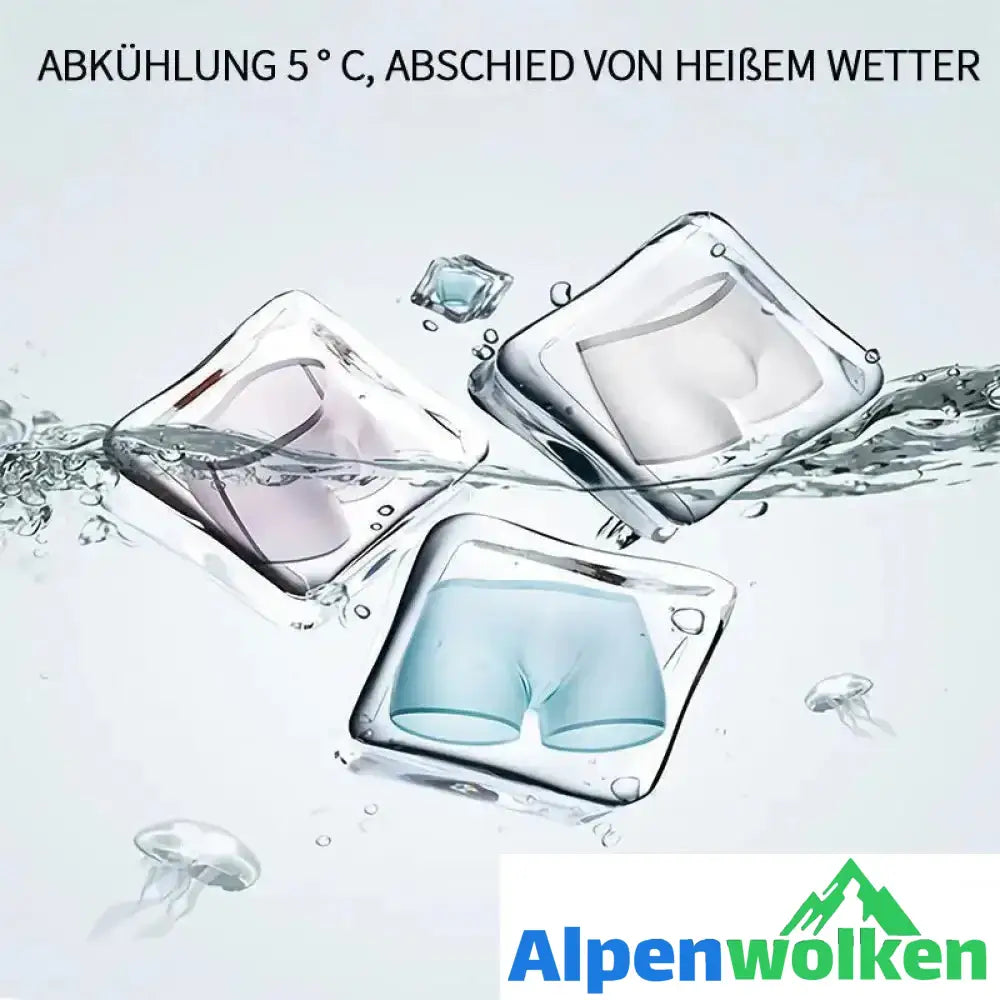 Alpenwolken - Männliche atmungsaktive Unterhose aus Eisseide