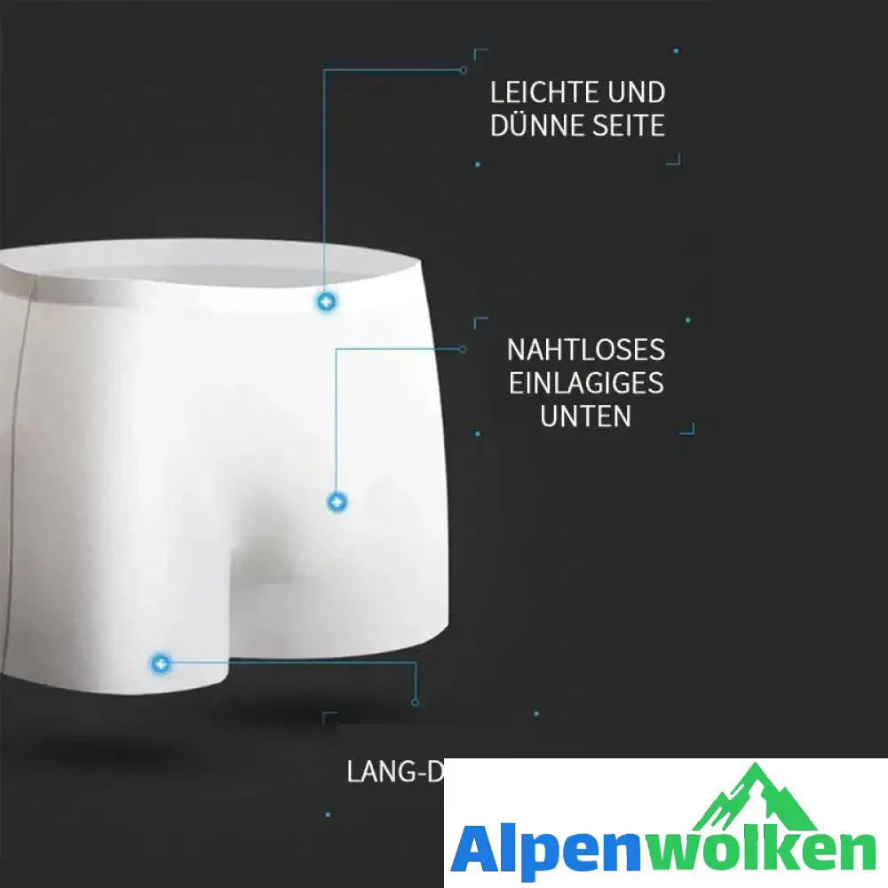 Alpenwolken - Männliche atmungsaktive Unterhose aus Eisseide