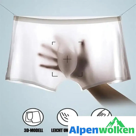 Alpenwolken - Männliche atmungsaktive Unterhose aus Eisseide