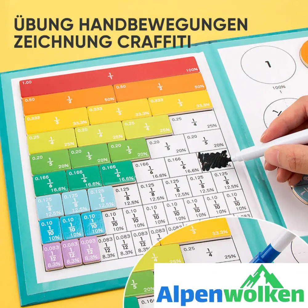 Alpenwolken - Magnetisches Buch-Bruchteil-Puzzle für Kinder