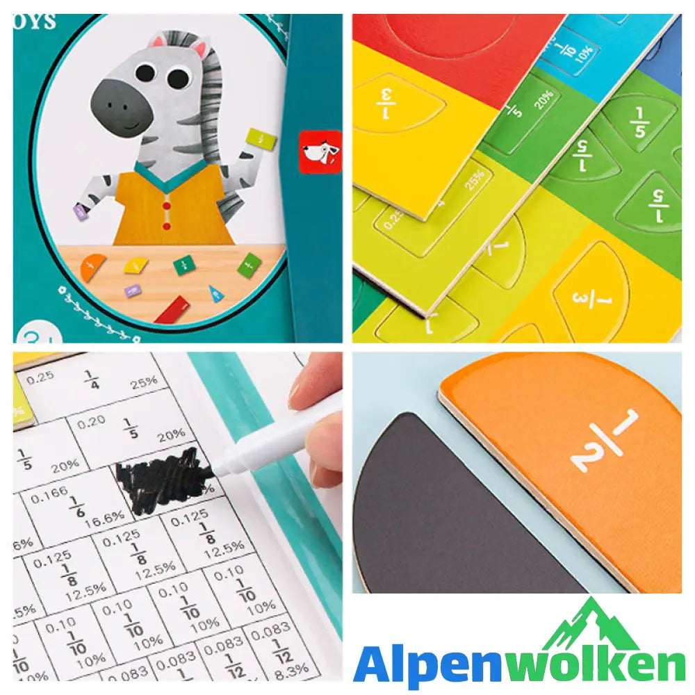 Alpenwolken - Magnetisches Buch-Bruchteil-Puzzle für Kinder