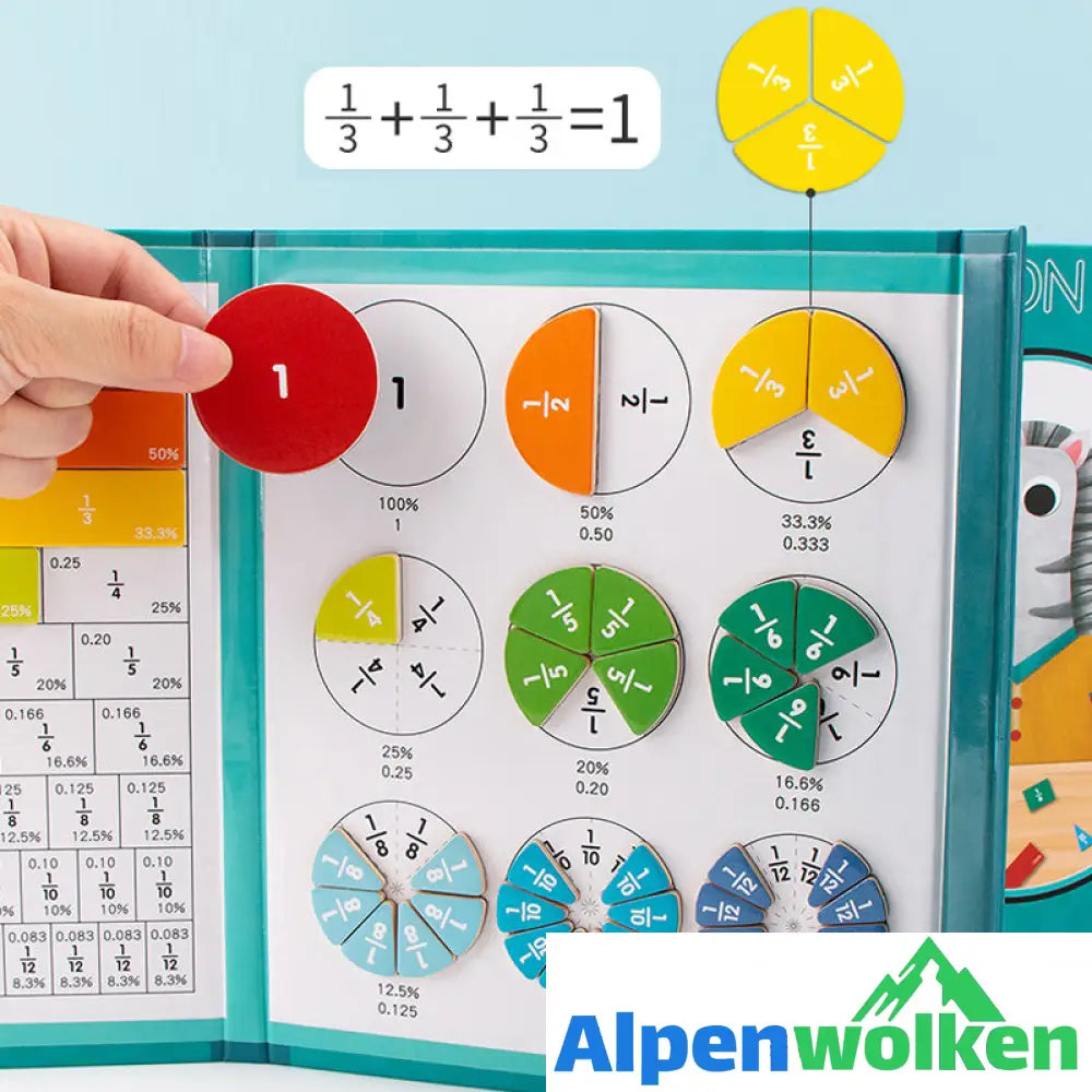 Alpenwolken - Magnetisches Buch-Bruchteil-Puzzle für Kinder