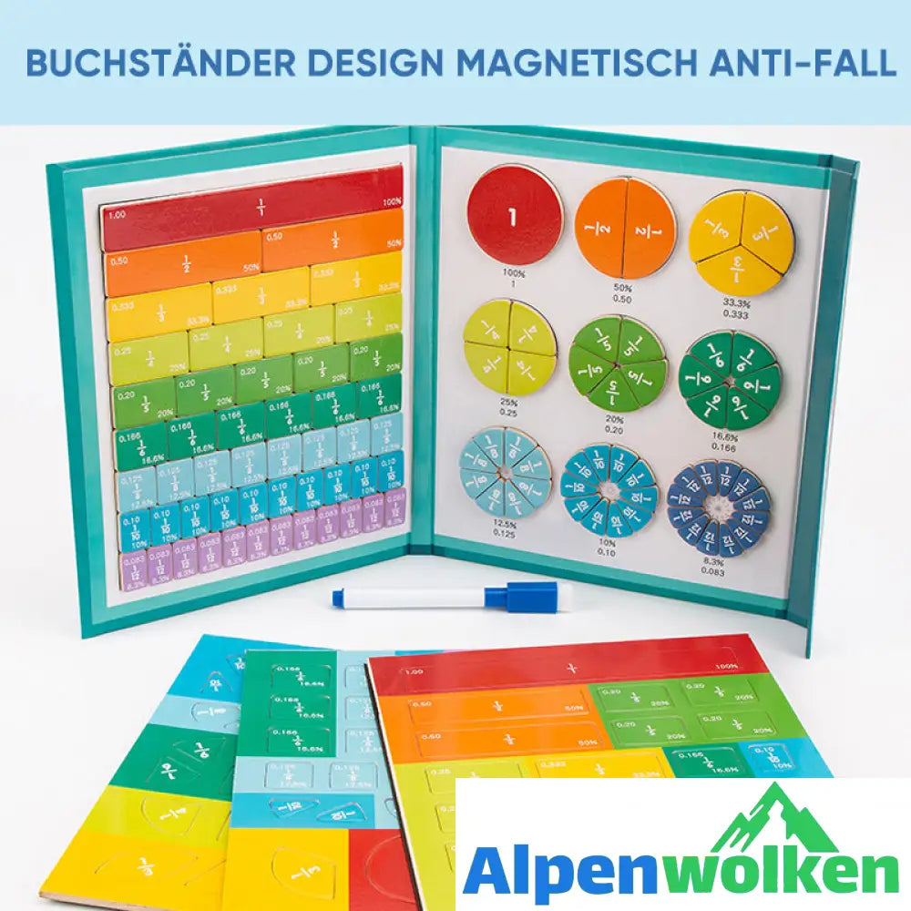 Alpenwolken - Magnetisches Buch-Bruchteil-Puzzle für Kinder