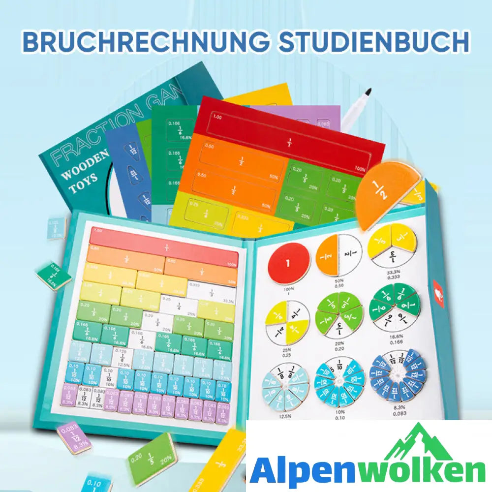 Alpenwolken - Magnetisches Buch-Bruchteil-Puzzle für Kinder