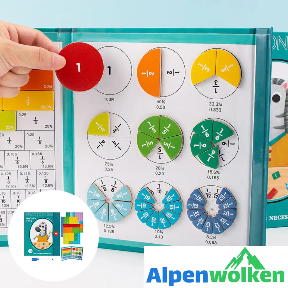 Alpenwolken - Magnetisches Buch-Bruchteil-Puzzle für Kinder