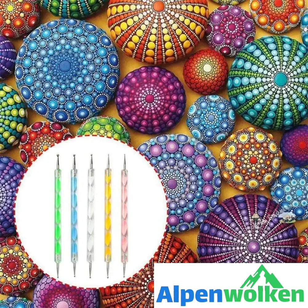 Alpenwolken - Mandala Punkt Werkzeug Set