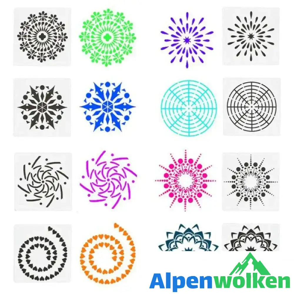 Alpenwolken - Mandala Punkt Werkzeug Set