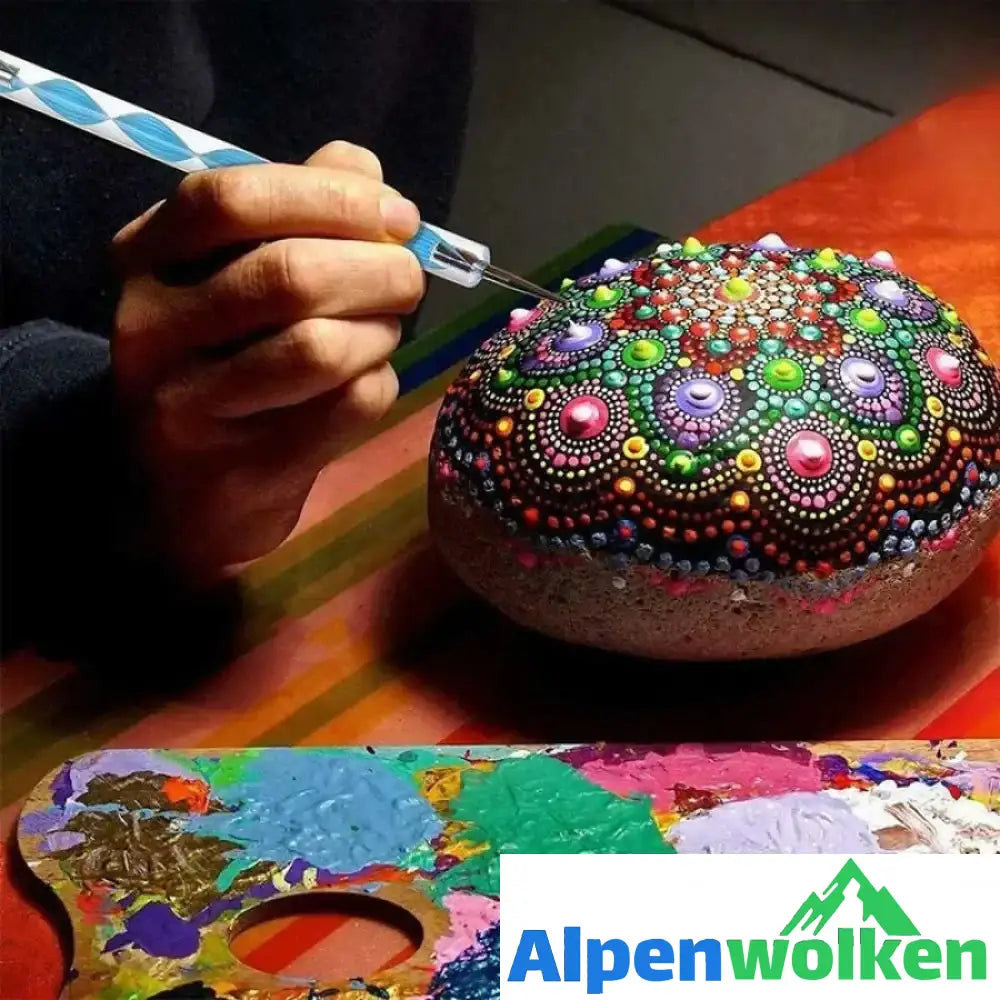 Alpenwolken - Mandala Punkt Werkzeug Set