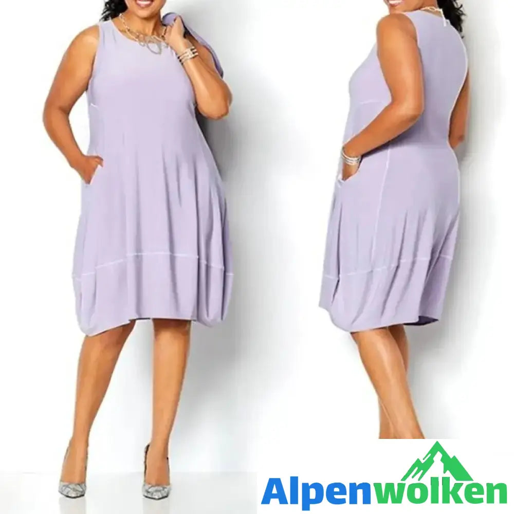 Alpenwolken - Mattem Jersey Ärmelloses Kleid