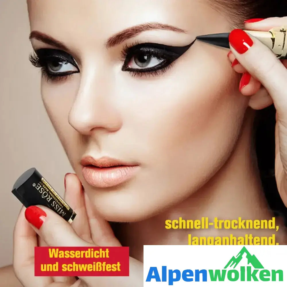 Alpenwolken - Matter, wasserfester, dauerhafter, schwarzer Einkopf-Eyeliner, 24 Stück