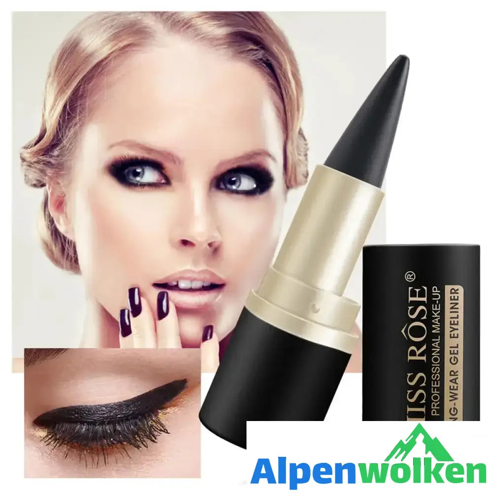 Alpenwolken - Matter, wasserfester, dauerhafter, schwarzer Einkopf-Eyeliner, 24 Stück