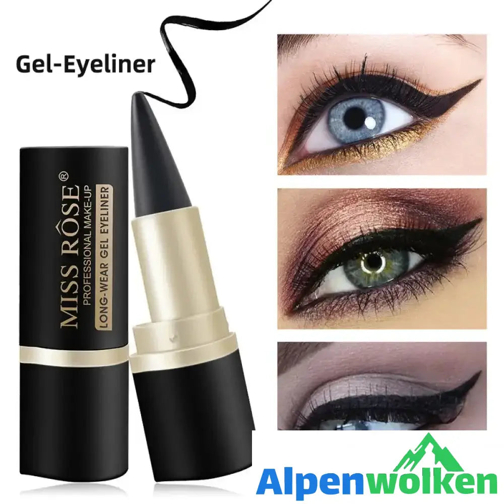 Alpenwolken - Matter, wasserfester, dauerhafter, schwarzer Einkopf-Eyeliner, 24 Stück