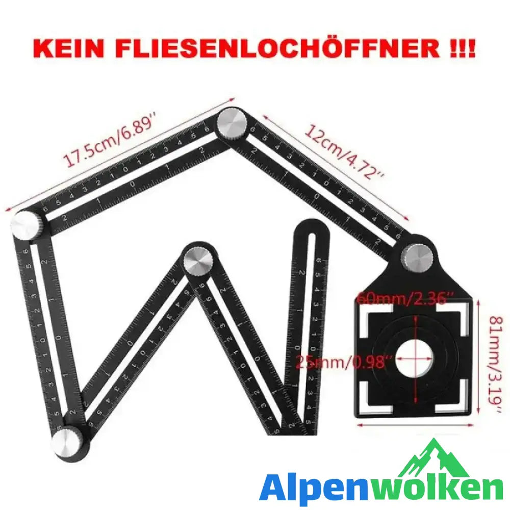 Alpenwolken - Mehrwinkel-Messlineal