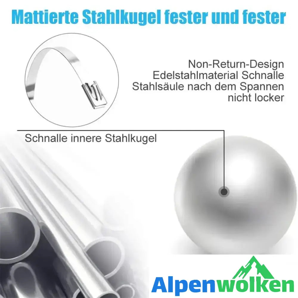 Alpenwolken - Mehrzweck-Kabelbinder aus Metall (100 STÜCK)