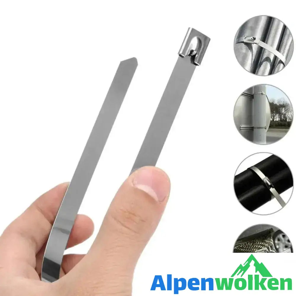 Alpenwolken - Mehrzweck-Kabelbinder aus Metall (100 STÜCK)