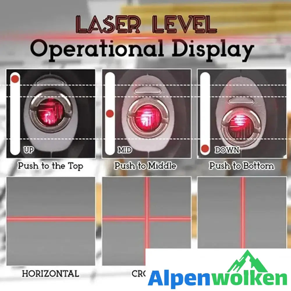 Alpenwolken - Mehrzweck-Laserebene 4-in-1-Lasermesswerkzeug