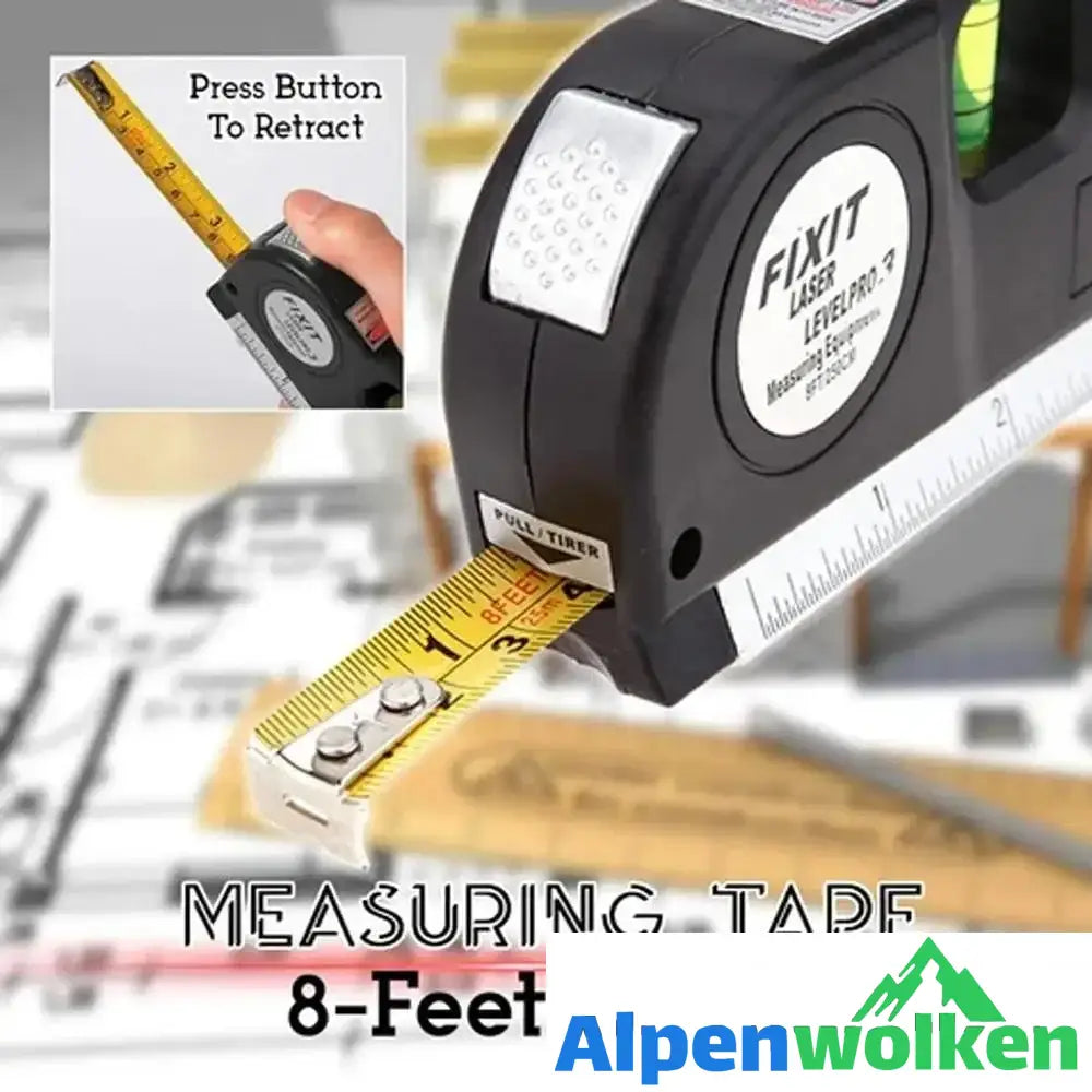 Alpenwolken - Mehrzweck-Laserebene 4-in-1-Lasermesswerkzeug