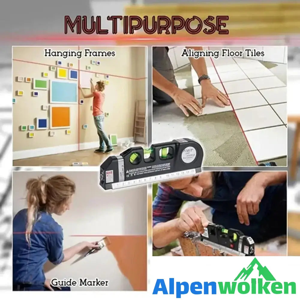 Alpenwolken - Mehrzweck-Laserebene 4-in-1-Lasermesswerkzeug