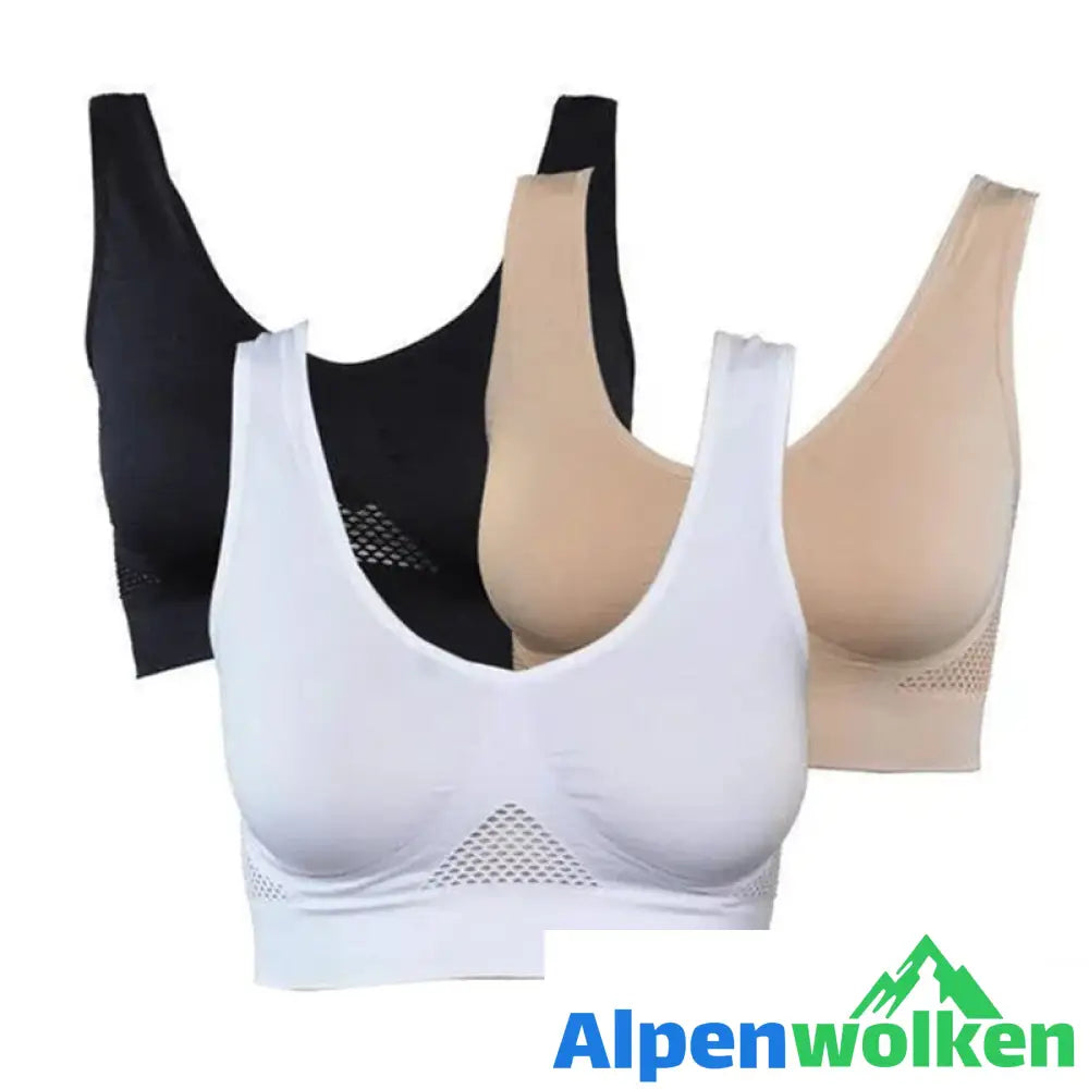 Alpenwolken - Mesh Atmungsaktiver Sport BH