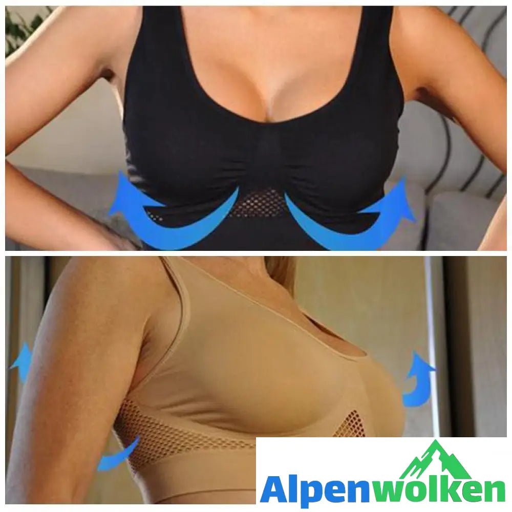 Alpenwolken - Mesh Atmungsaktiver Sport BH