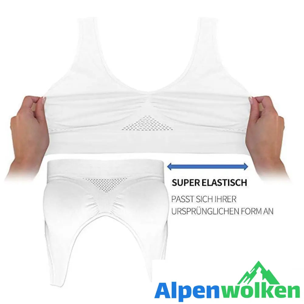 Alpenwolken - Mesh Atmungsaktiver Sport BH