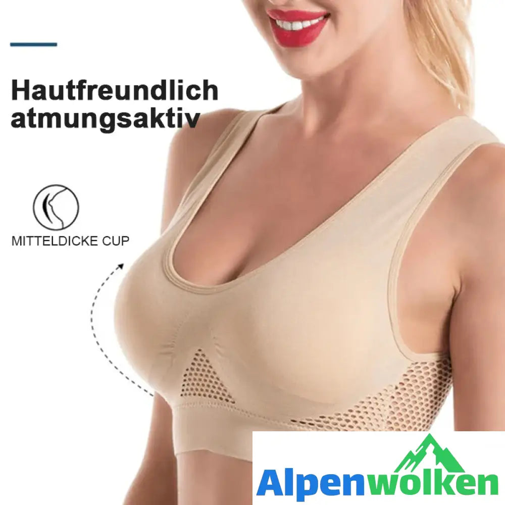 Alpenwolken - Mesh Atmungsaktiver Sport BH